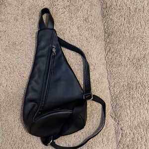 The Sak Black Leather Shoulder Bag